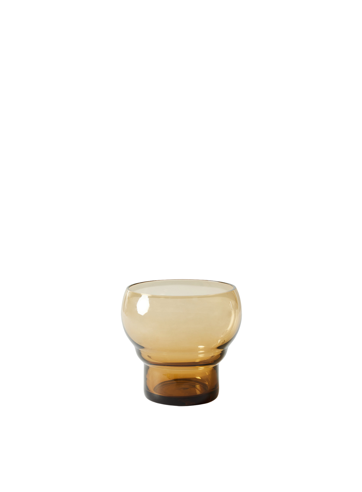 70's Glassware Bulb Glass in Amber from HK Living