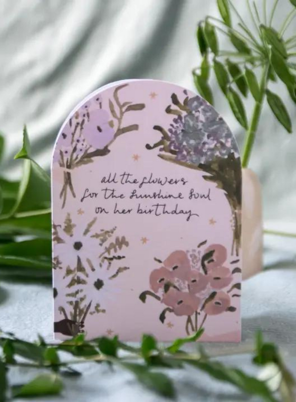 Flowers For The Sunshine Soul' Birthday Card from The Hidden Pearl Studio