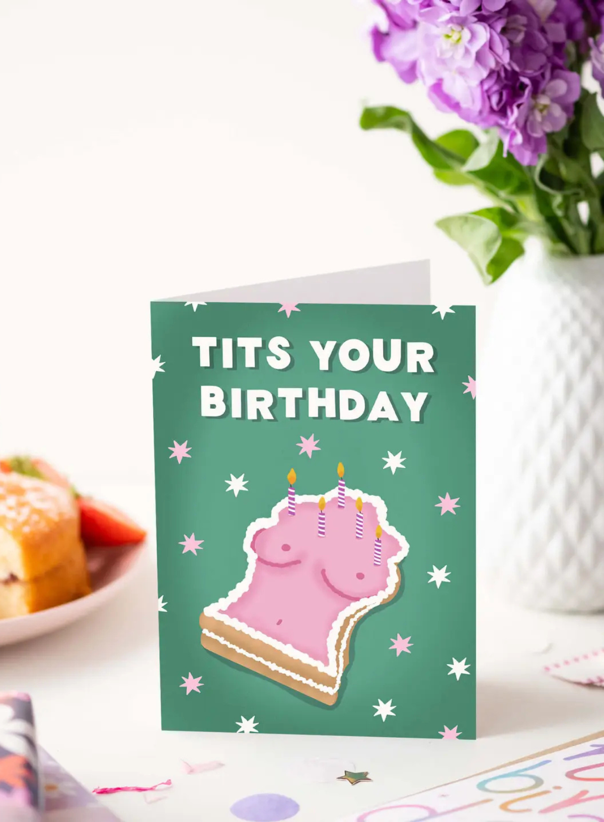 Tits Your Birthday Card from Tikkled Pink