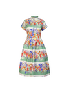 Louise Dress in Green Edible Flowers from Palava