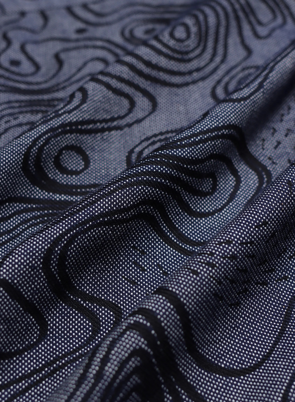 Day Shirt Contours Print in Navy Iris from Far Afield