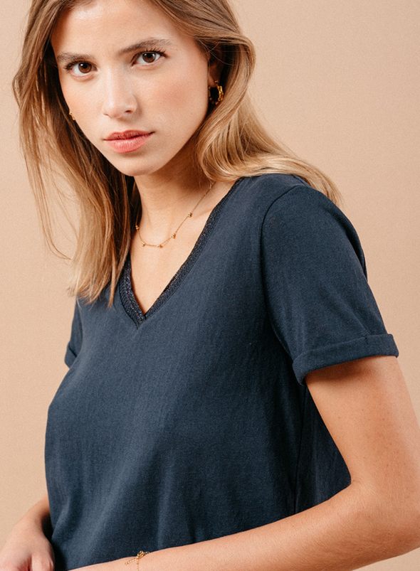 Manuel T-Shirt in Marine from Grace and Mila