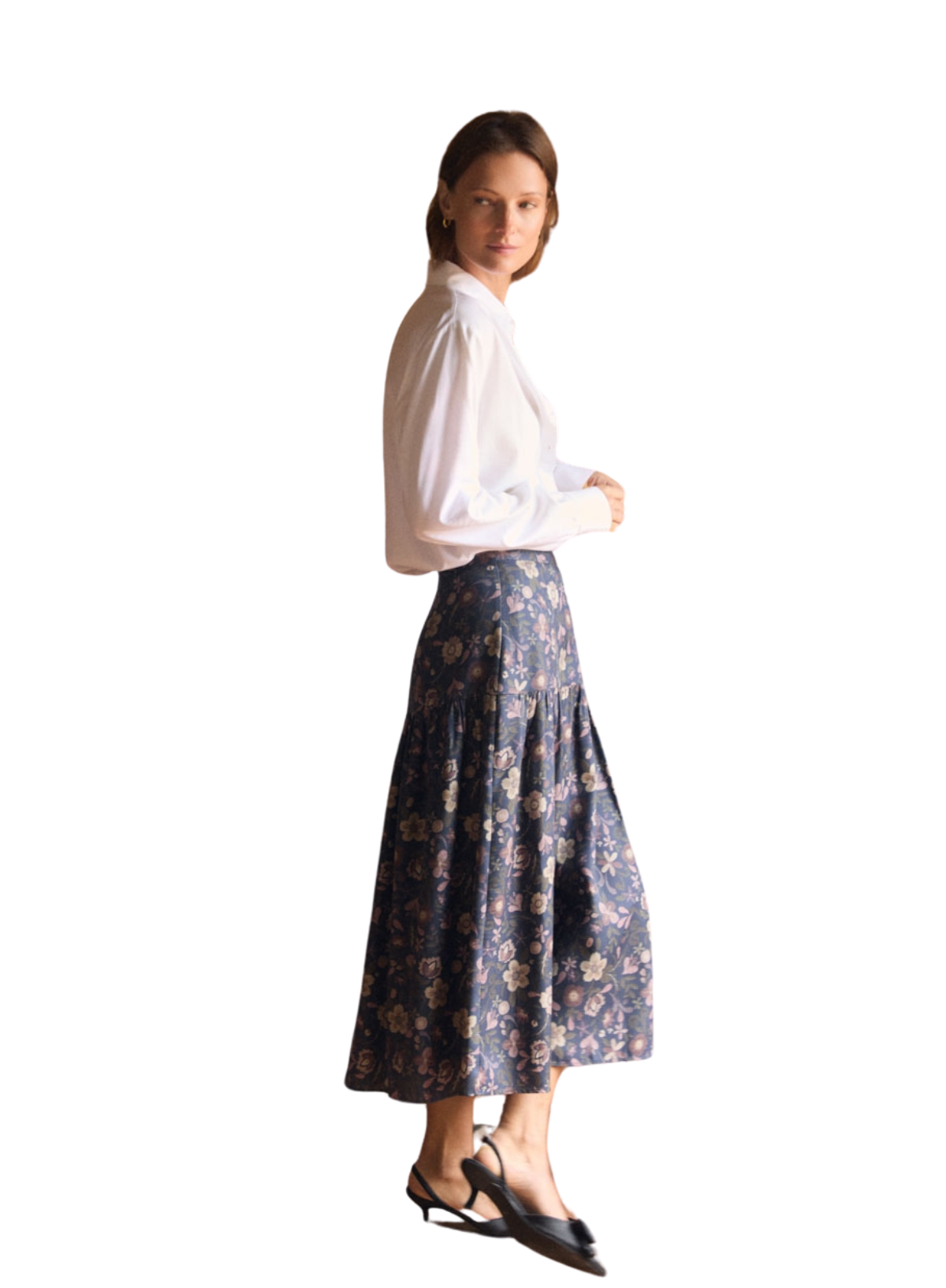Alicia Skirt in Floral Bordada from Ese O Ese
