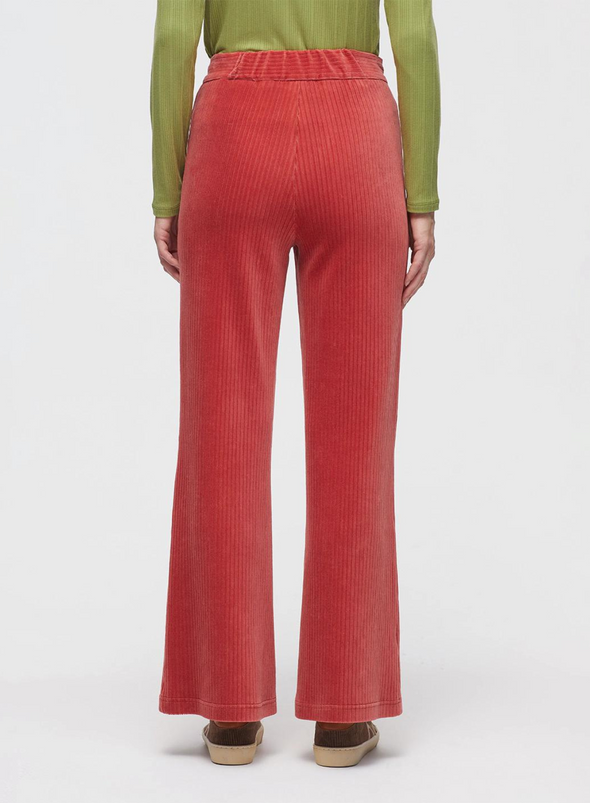 Elastic Corduroy Pants with Zipper Maxi in Pink from Nice Things