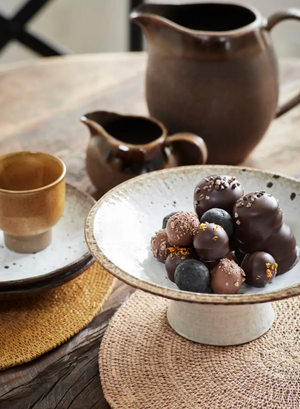 Brown Stoneware Milk Jug from Madam Stoltz