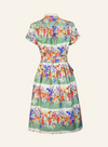Louise Dress in Green Edible Flowers from Palava