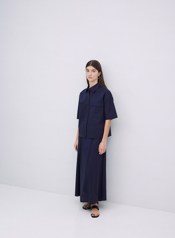 Conan Long Skirt in Navy from Yerse