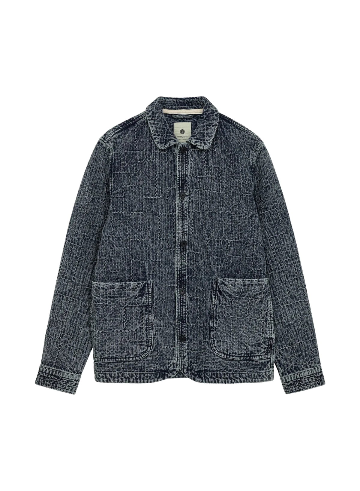 Oscar Washed Indigo Sky Captain Overshirt from Anerkjendt
