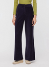 Elastic Corduroy Pants with Zipper Maxi in Navy from Nice Things