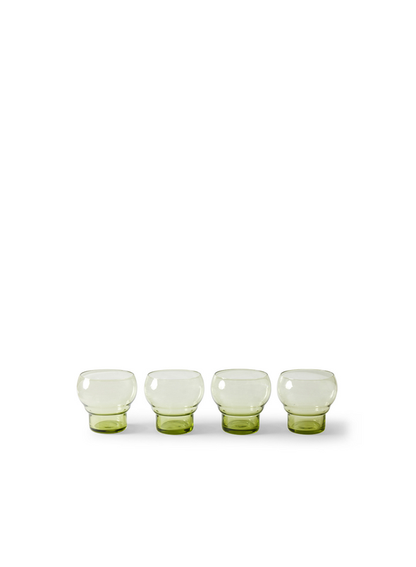 70's Glassware Bulb Glass in Mint Green from HK Living