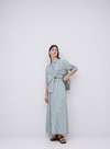 Bubble Long Skirt in Green Stripes from Yerse