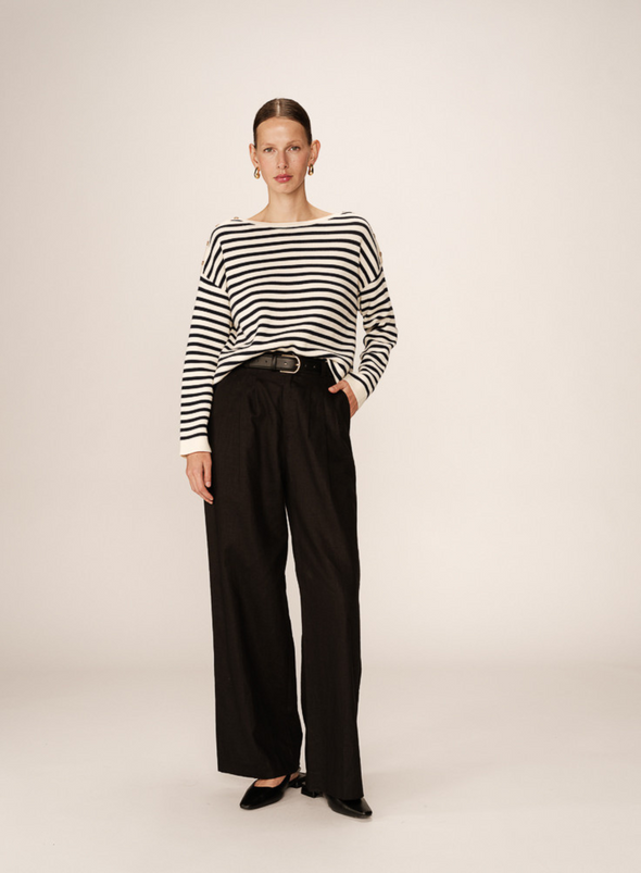 Pachamama Jumper in Ecru Stripe from Grace & Mila