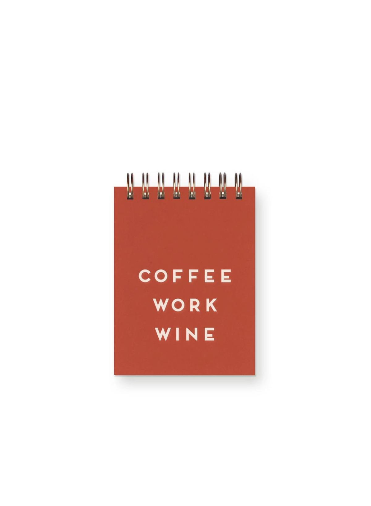 Coffee Work Wine Mini Jotter Notebook from Ruff House Print Shop