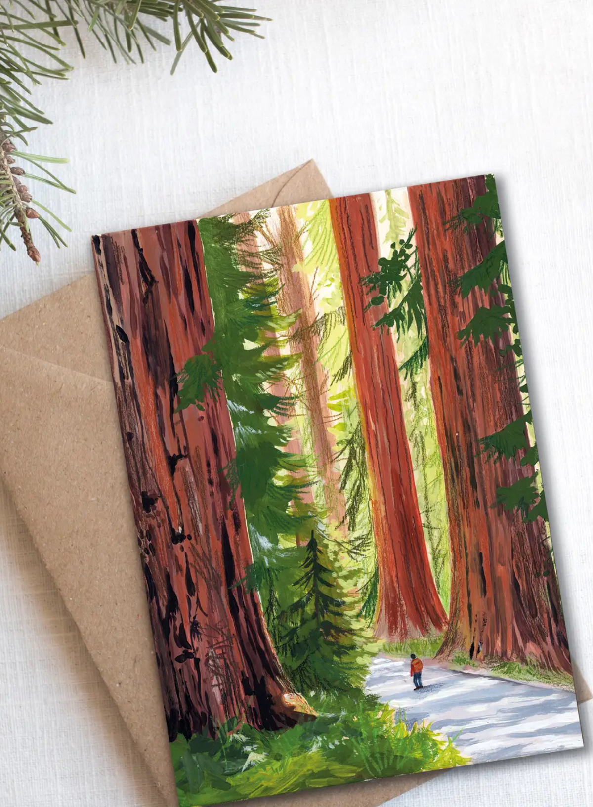Charis Raine Illustration Giant Redwoods Greetings Card