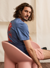Lugny Knit T-Shirt in Navy from Faguo