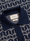 Zigger Cardigan in Navy Iris Palm Tree from Far Afield
