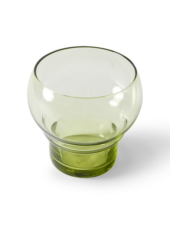 70's Glassware Bulb Glass in Mint Green from HK Living