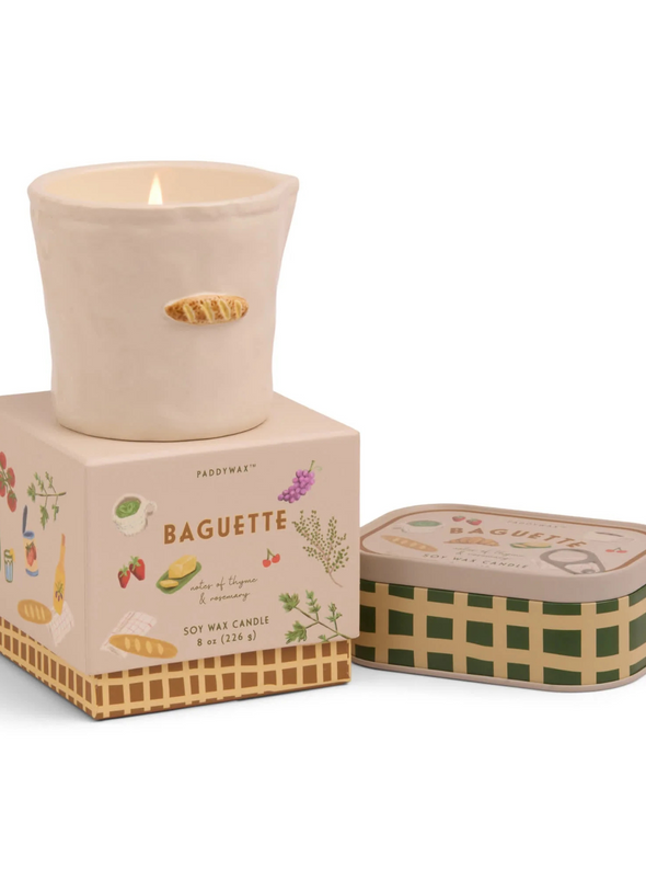 Bistro 8oz Embossed Candle - Rosemary Thyme from Paddywax