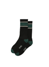Sports Sock Running Stripe in Black/Green from Wax London