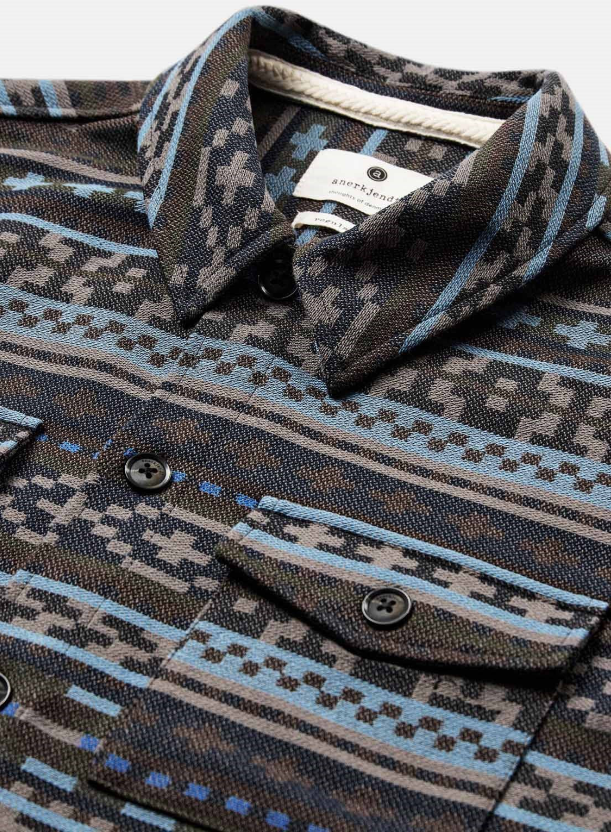 Oscar Inka Overshirt in Sky Captain from Anerkjendt