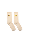 Embroidered Socks in Off White Sunny Motif from Far Afield