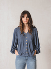 Long Sleeve Blouse in Indigo from Indi & Cold