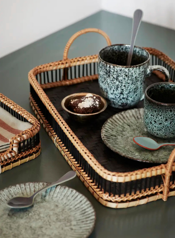 Bamboo Napkin Holder Black/Natural from Madam Stoltz