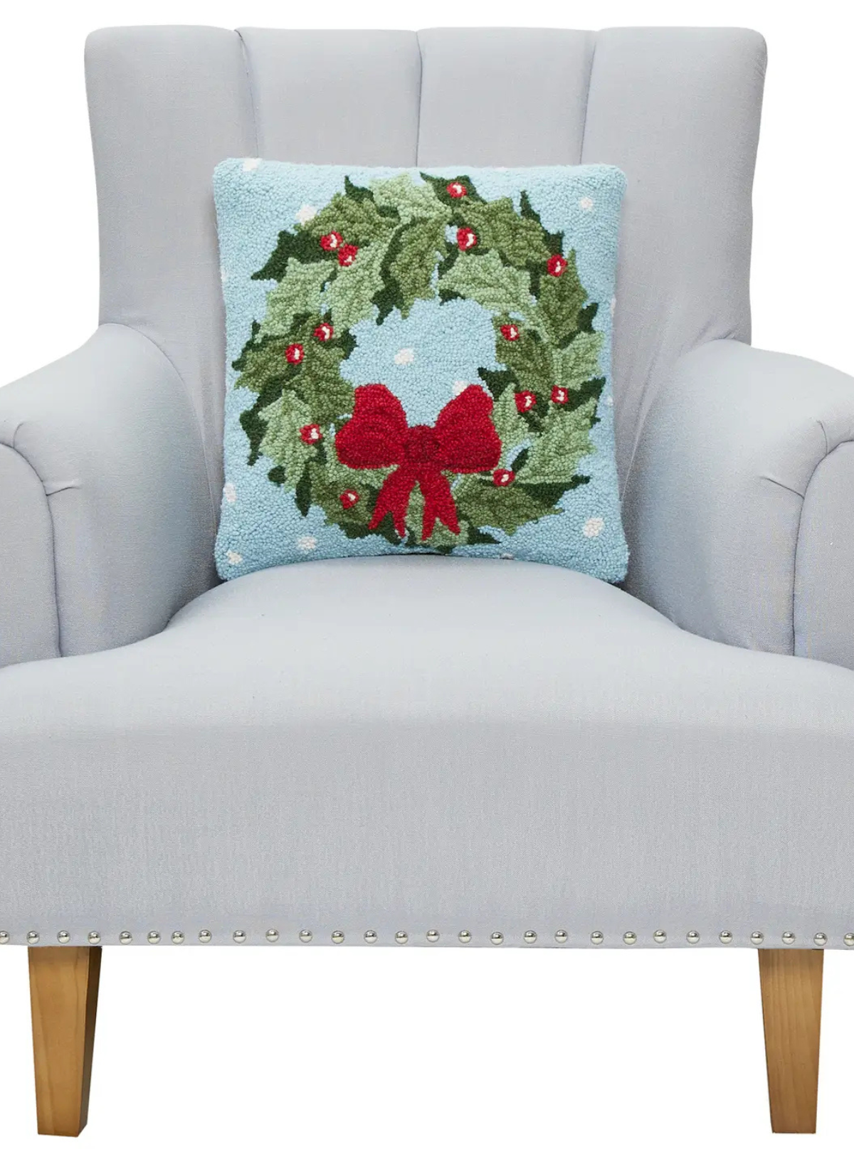 Holly Wreath Hook Cushion from Peking Handicraft