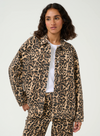 Leonora Denim Jacket in Naturel Leopard from Kaffe