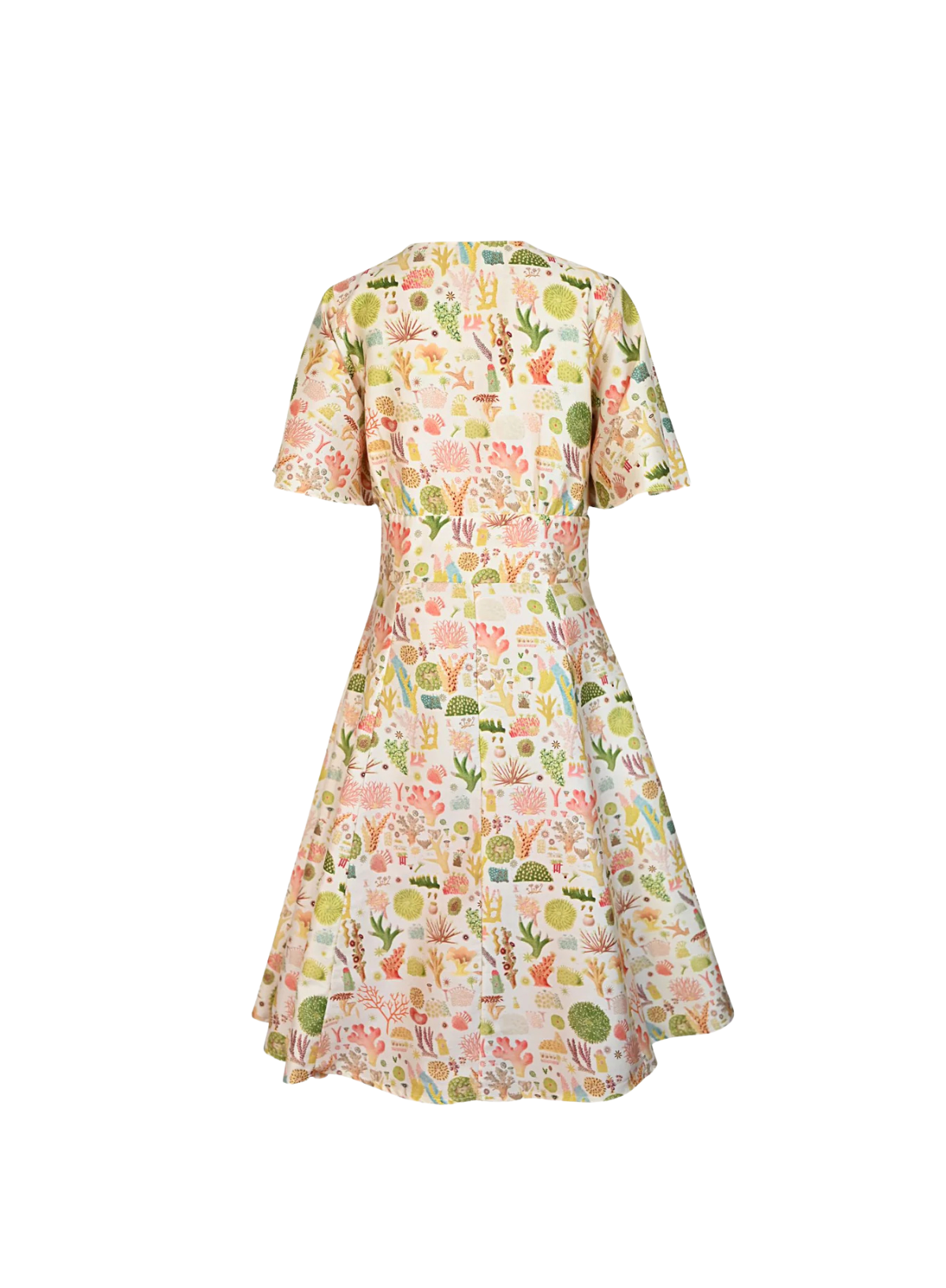 Rita Long Sleeve Dress X Natural History Museum in Cream Coral Reef from Palava