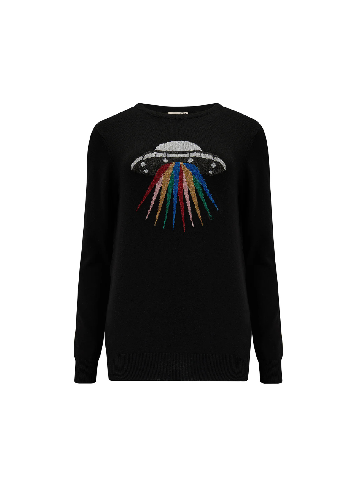 Sugarhill BrightonAstrid Jumper in Black Rainbow UFO