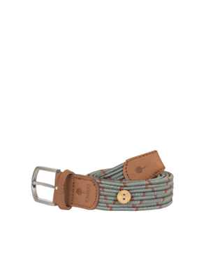 Belt Synthetic Woven in Light Green & Pink from Faguo