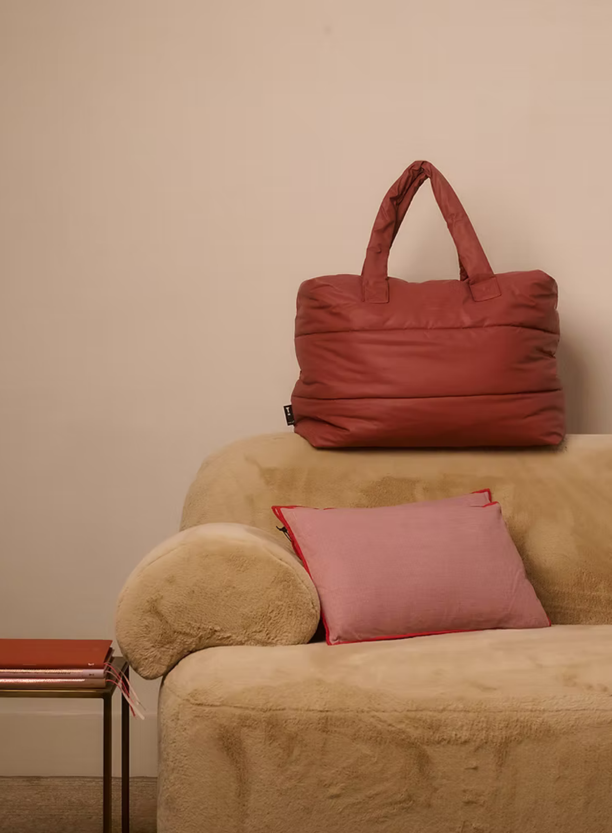 Camill Big Puffy Weekend Bag in Red Wood from Rilla Go Rilla