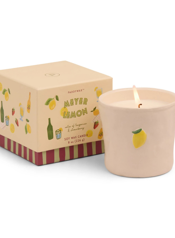 Bistro 8oz Embossed Candle - Meyer Lemon from Paddywax
