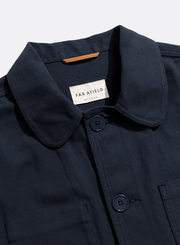 Station Jacket Panama Twill in Navy Iris from Far Afield