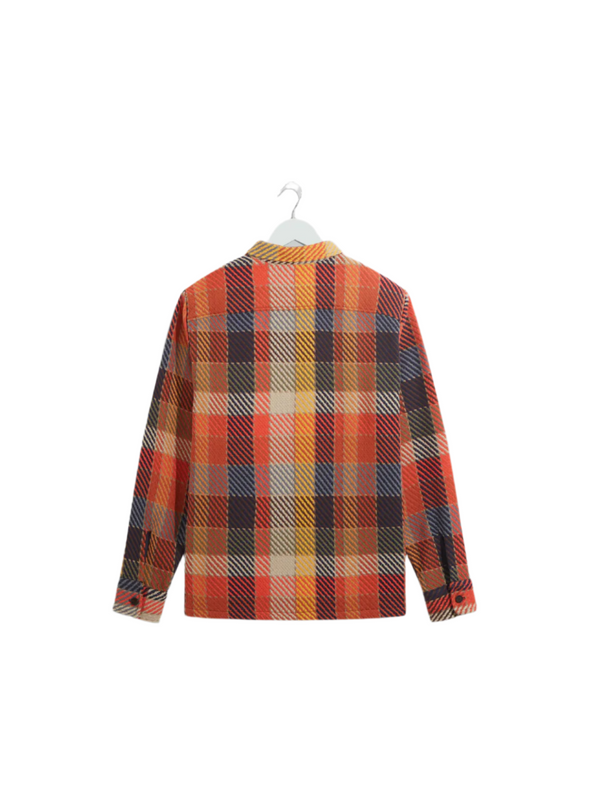 Whiting Overshirt Pike Check in Orange Multi from Wax London