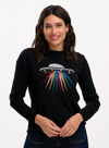 Astrid Jumper in Black Rainbow UFO from Sugarhill