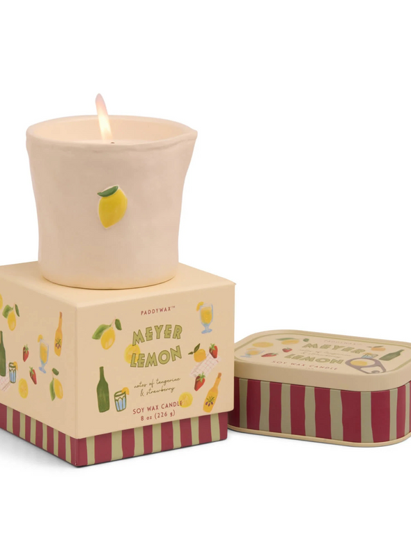 Bistro 8oz Embossed Candle - Meyer Lemon from Paddywax