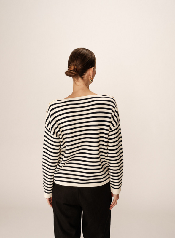 Pachamama Jumper in Ecru Stripe from Grace & Mila