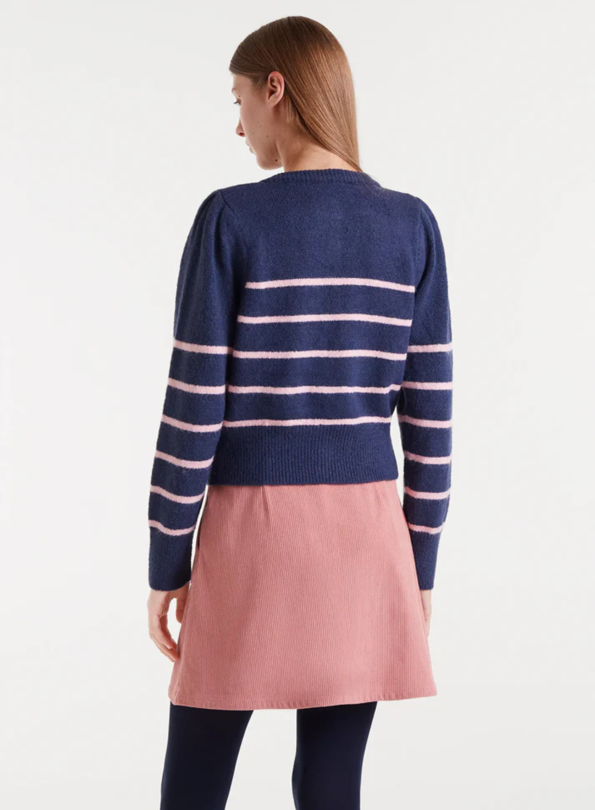 Striped Cardigan in Blue & Pink from Compañia Fantastica
