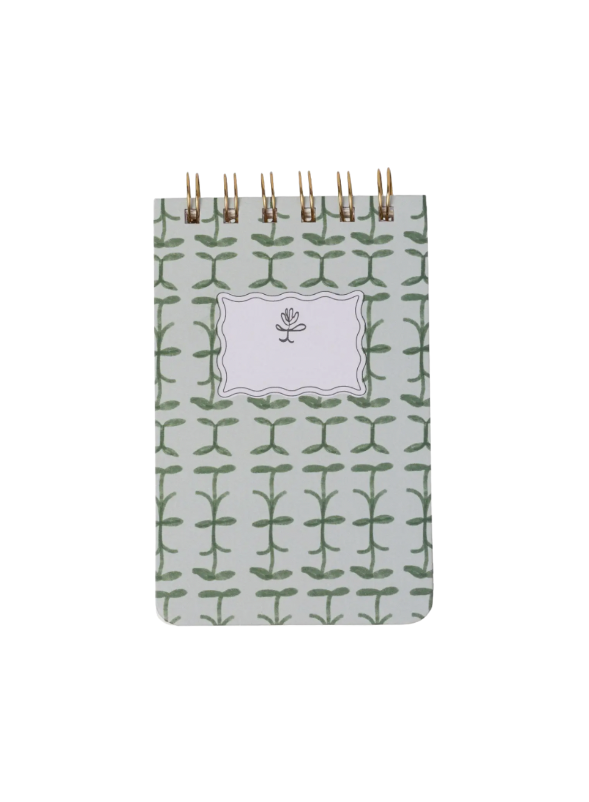 Designworks Tulip Twin Wire Notepad in Green Vine