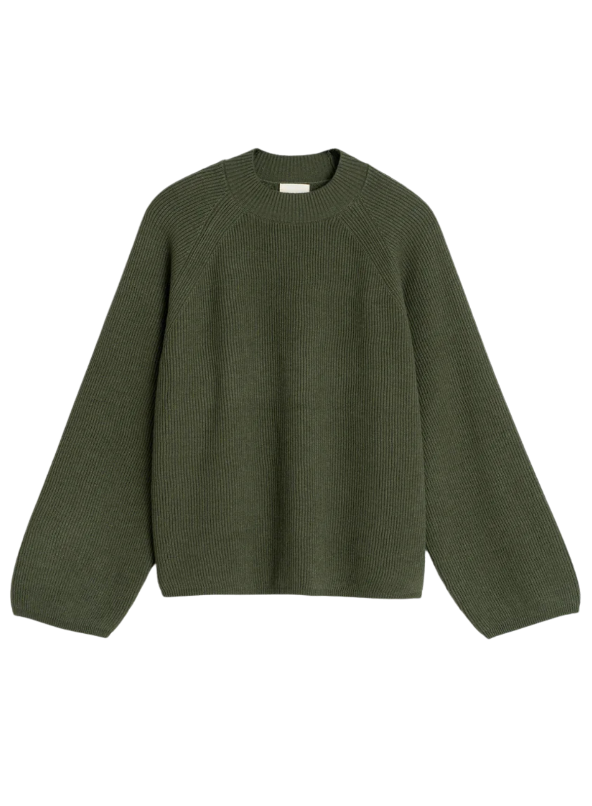 Indi & Cold Wide Sleeved Knit Jumper in Khaki