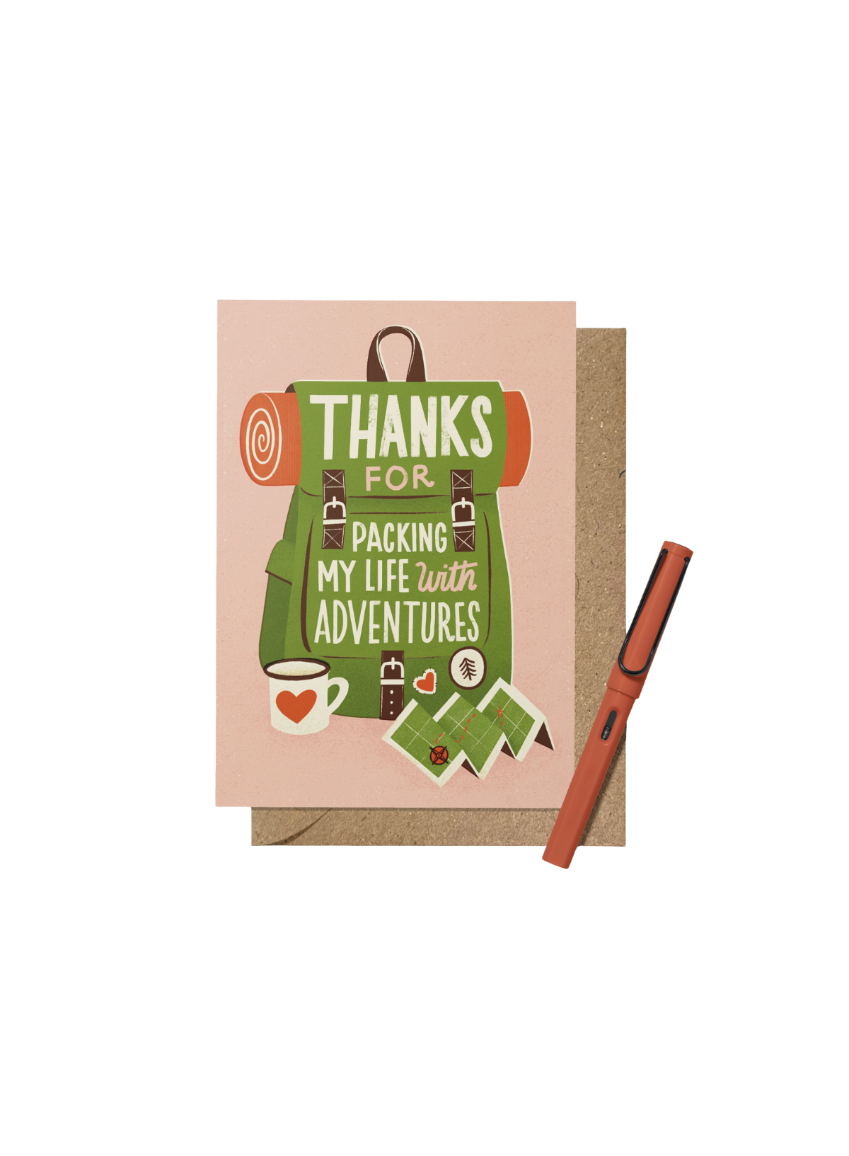 Bird & Co Adventure Pack Hiking, Camping Love Card