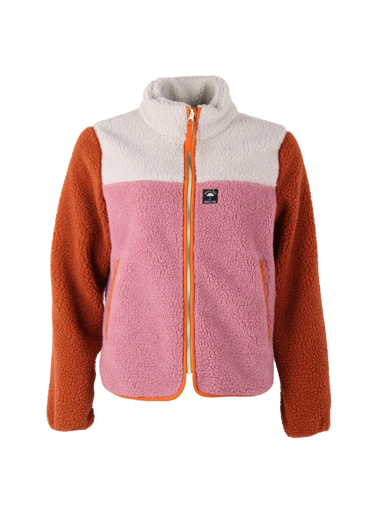 Danefae Danebirk Fleece Zip-Up Rust/Lt Beige/Old Rose