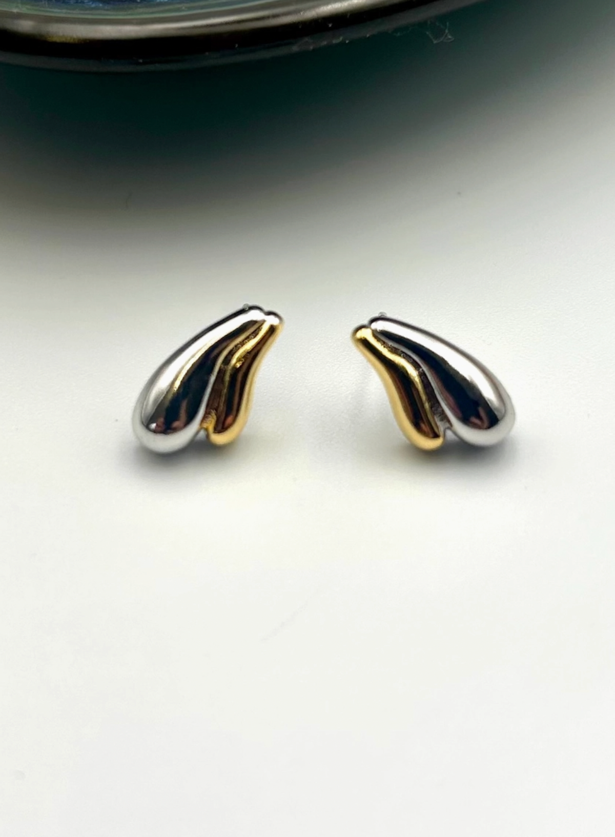 Sixton Gold and Silver Droplet Earrings