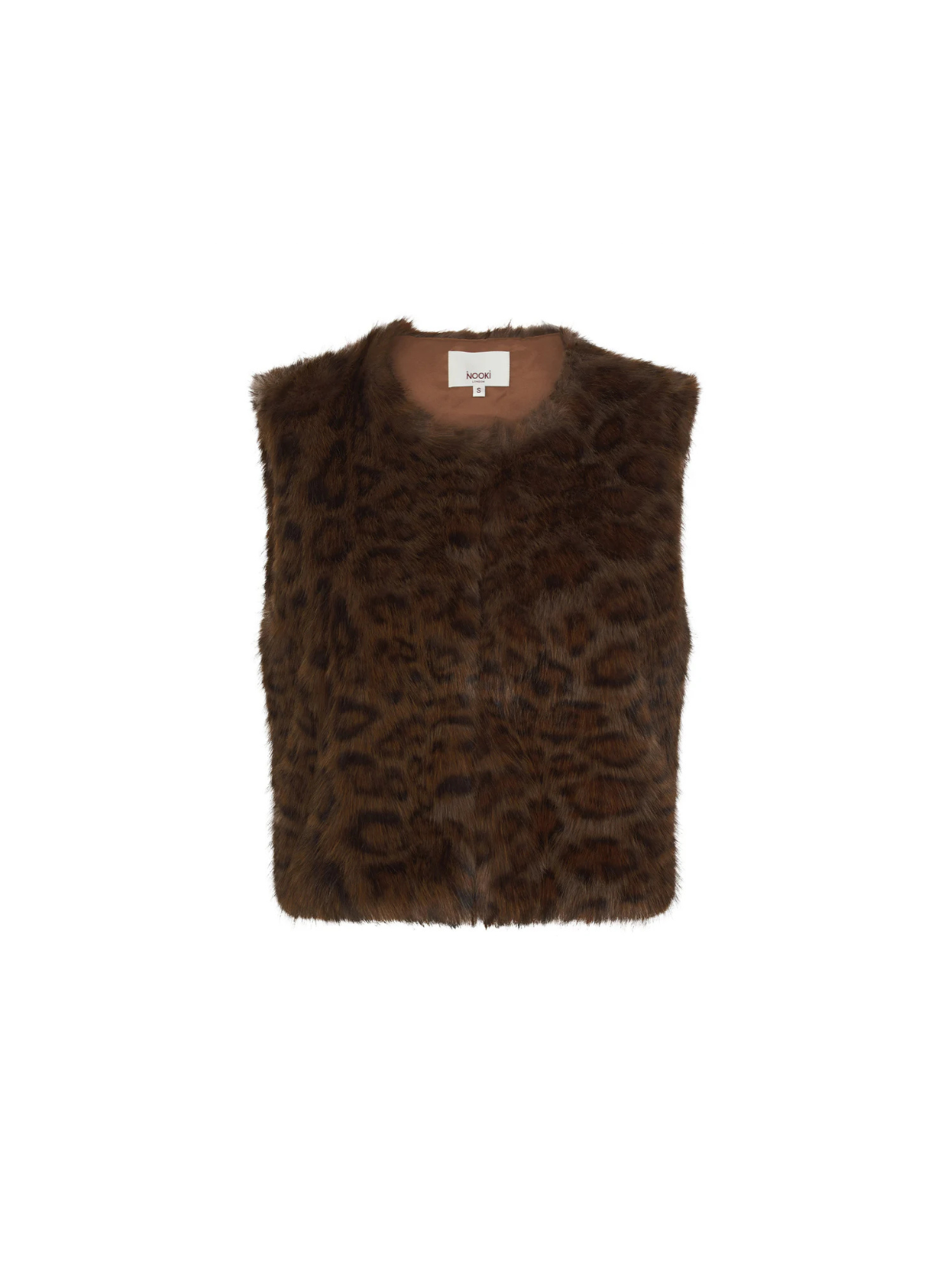 Edelweiss Gilet in Chocolate Leopard from Nooki