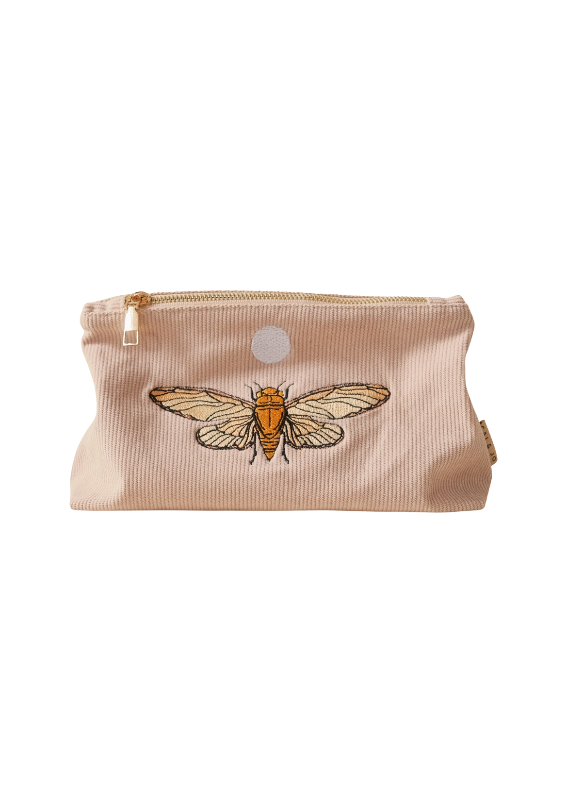 Cai & Jo Medium Corduroy Pouch in Pale Pink