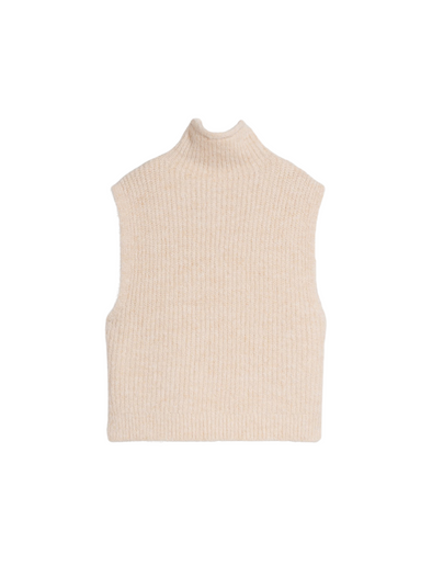 High Neck Knit Top in Cream from Indi & Cold