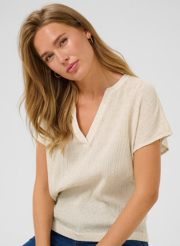 Gitte Blouse in Feather Gray from Kaffe