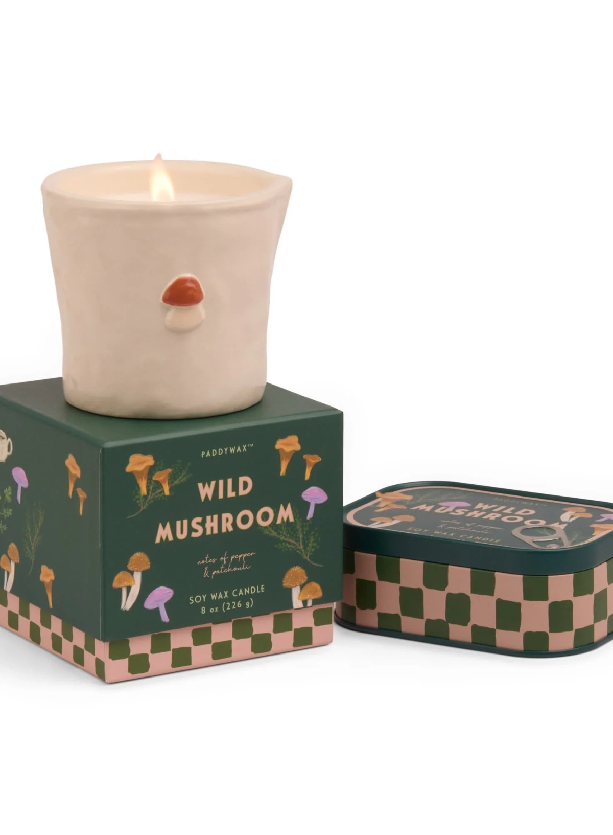Bistro 8oz Embossed Candle - Wild Mushroom from Paddywax